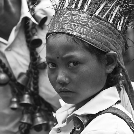 boy shaman at janaipurnima, nargakot